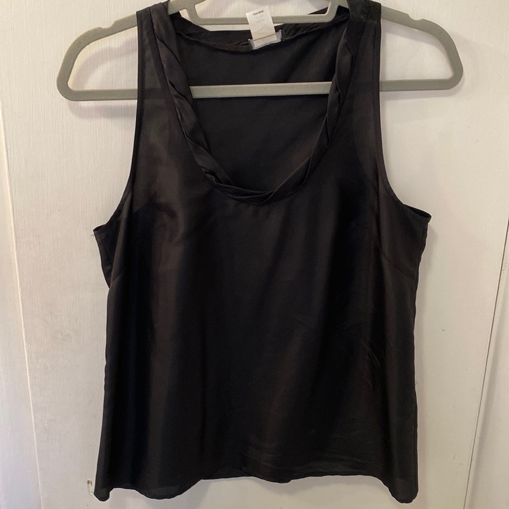 Black silk top
